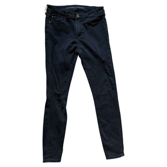 Womens Articles of Society Black Clearwater Wash Sarah Skinny Jeans - Sz 30 - Picture 1 of 3